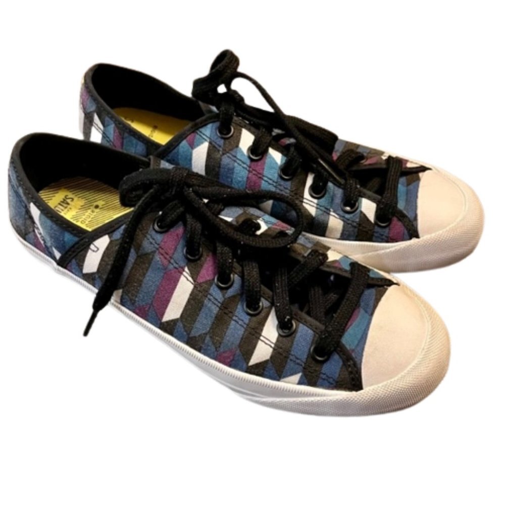 Kate Spade Saturdays PF Flyers Cap Toe Sneakers - Green/Blue/Purple - 8